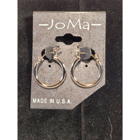(3 for $15) JoMa Silvertone Hoops- NEW - Picture 1 of 3